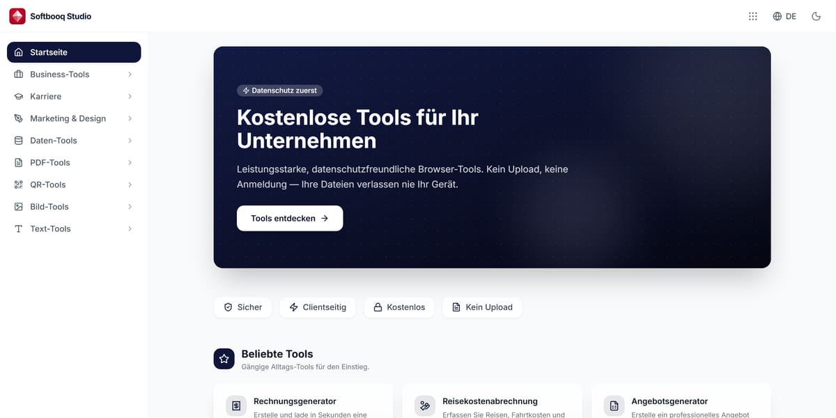 Softbooq Studio im Einsatz